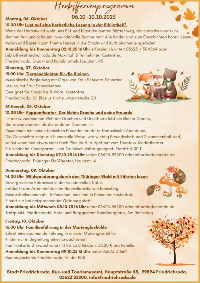 Herbstferienprogramm Seite 1