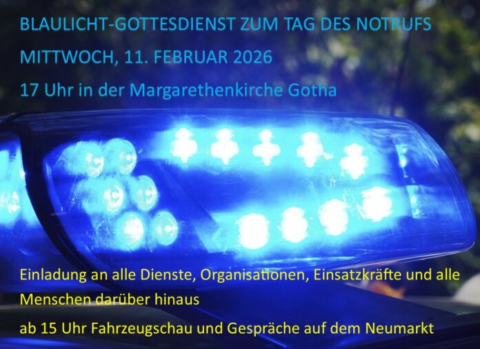 Plakat Blaulicht-Gottesdienst Gotha (©Kirchenkreis Gotha)