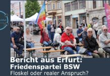 Bericht aus Erfurt: Friedenspartei BSW: Floskel oder realer Anspruch?