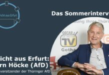 Bericht aus Erfurt: Das Sommerinterview mit Björn Höcke (AfD) Landesvorsitzender der Thüringer AfD