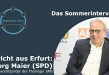 Bericht aus Erfurt: Das Sommerinterview mit Georg Maier (SPD) Landesvorsitzender der Thüringer SPD