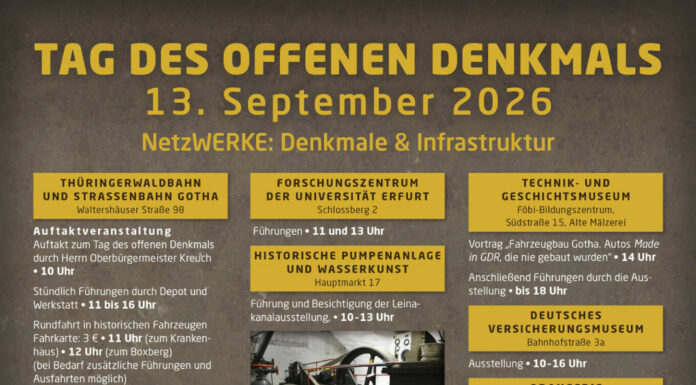 Umfangreiches Programm: Tag des offenen Denkmals in Gotha