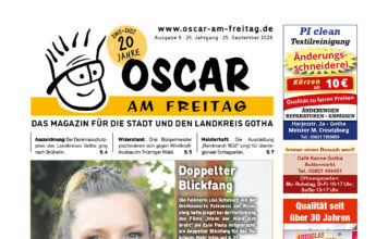 „Oscar am Freitag” für Gotha und den Landkreis, Ausgabe 9 vom 25.09.2026
