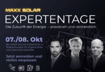 Anzeige: MAXX SOLAR Expertentage 2026: Die Zukunft der Energie praxisnah erleben