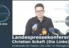 In der Landespressekonferenz: Christian Schaft, Vorsitzender der Fraktion „Die Linke“