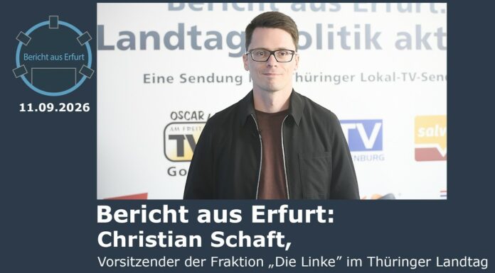 Bericht aus Erfurt nach September-Landtagssitzung: Gespräch mit Linke-Fraktionschef Christian Schaft