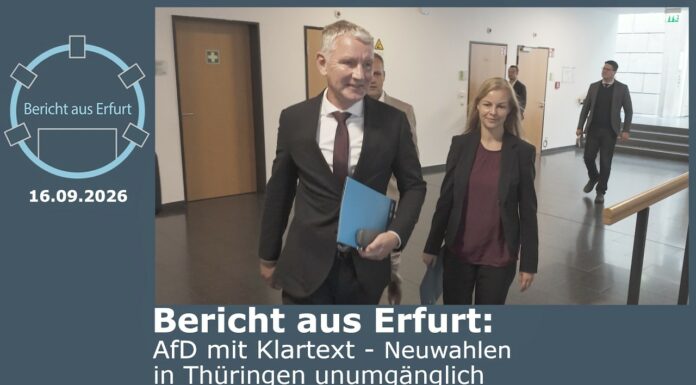 Bericht aus Erfurt: AfD mit Klartext – Neuwahlen in Thüringen unumgänglich