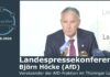 In der Landespressekonferenz: Björn Höcke, Vorsitzender der AfD-Fraktion im Thüringer Landtag
